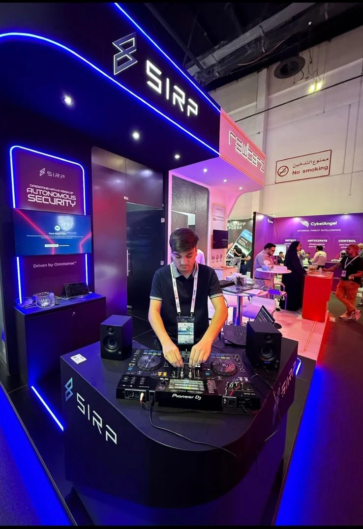 DJing at the SIRP booth