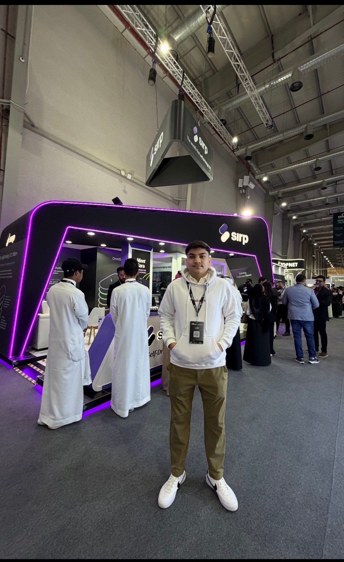 On the show floor at SIRP Labs